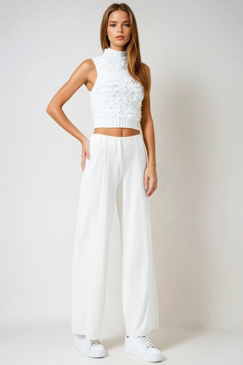 Beli Lastikli Cepsiz Palazzo Pantolon