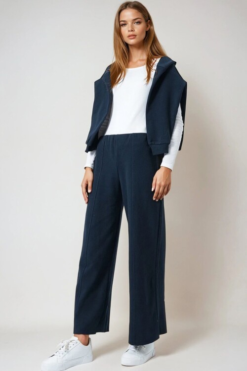 Beli Lastikli Cepsiz Palazzo Pantolon