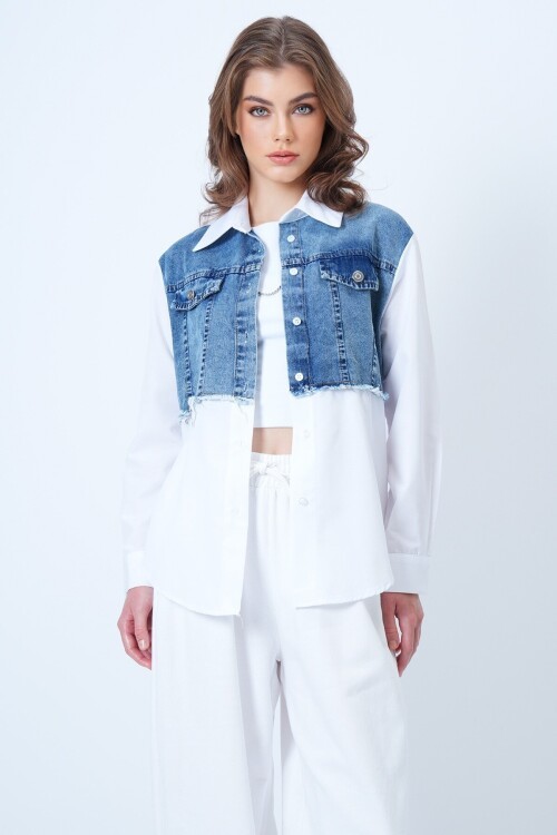 Jean Garneli Poplin Gömlek