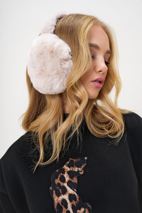 Vanilya Katlanabilir Tasarımlı Suni Kürük Kulaklık