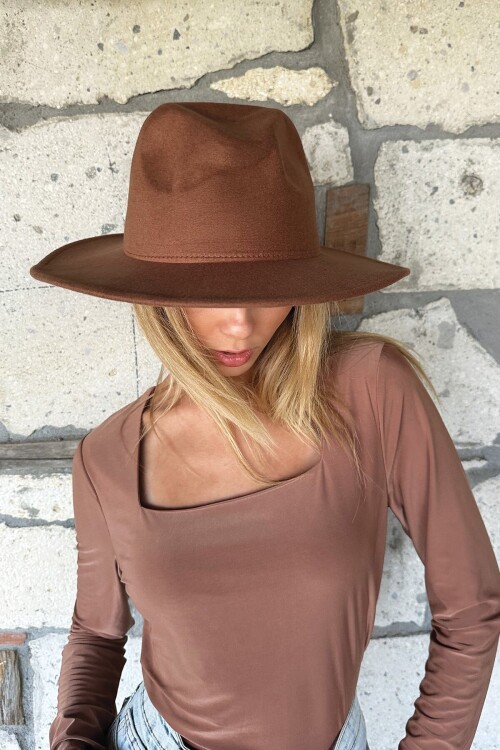 Kahverengi Kovboy Şapka