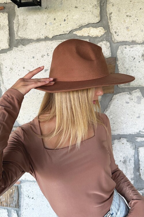 Kahverengi Kovboy Şapka