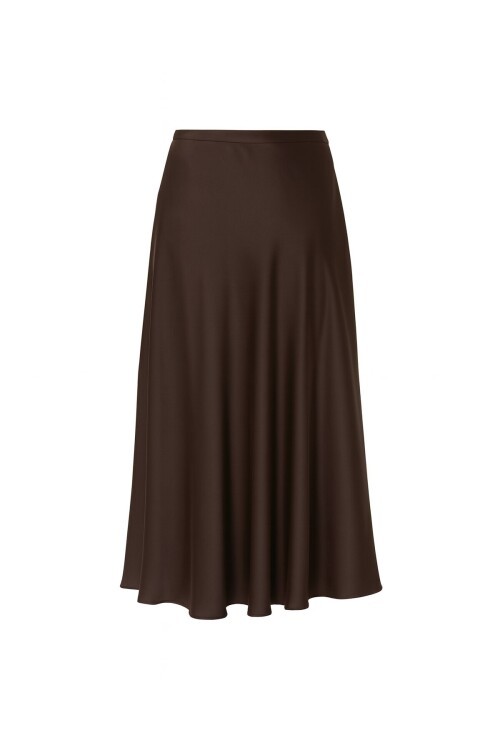 Yüksek Bel Basic Saten Etek