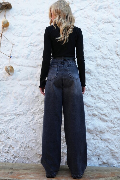 Yüksek Bel Buggy Jean Pantolon