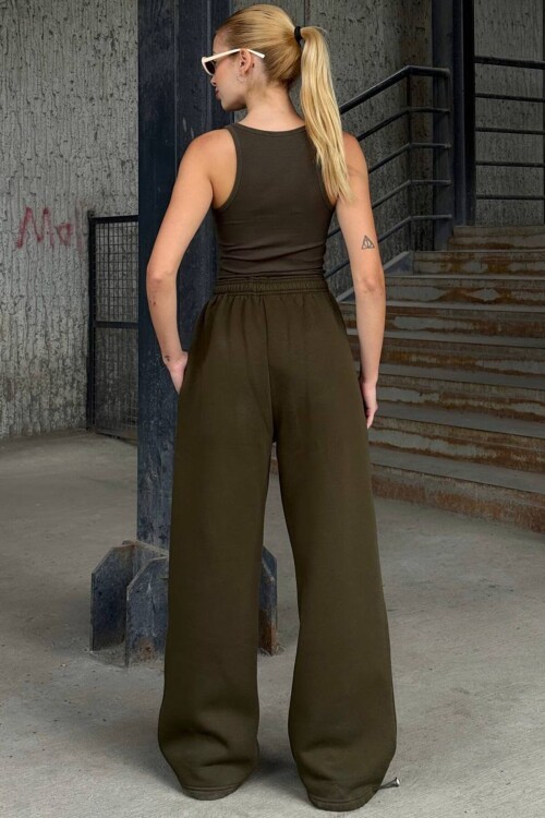 Beli ve Paçası LAstikli Çift Cepli 3 İplik Eşofman Altı