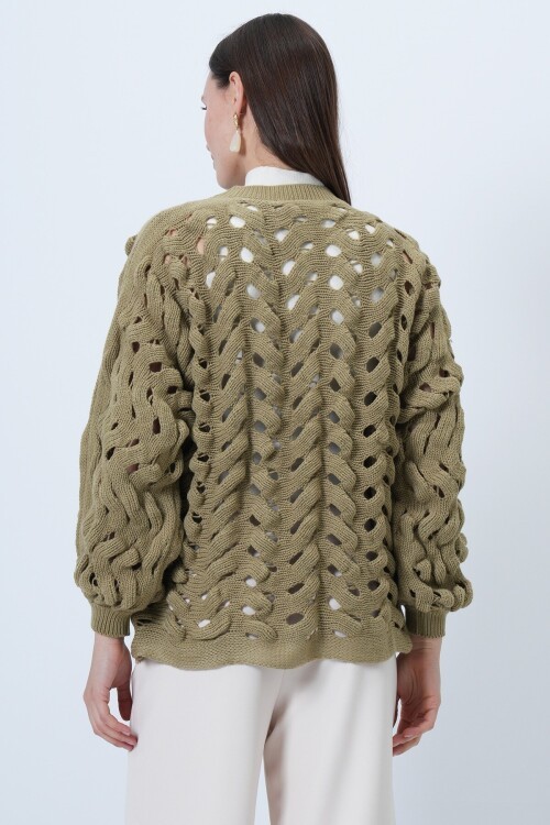 Bisiklet Yaka Ajurlu Triko Kazak