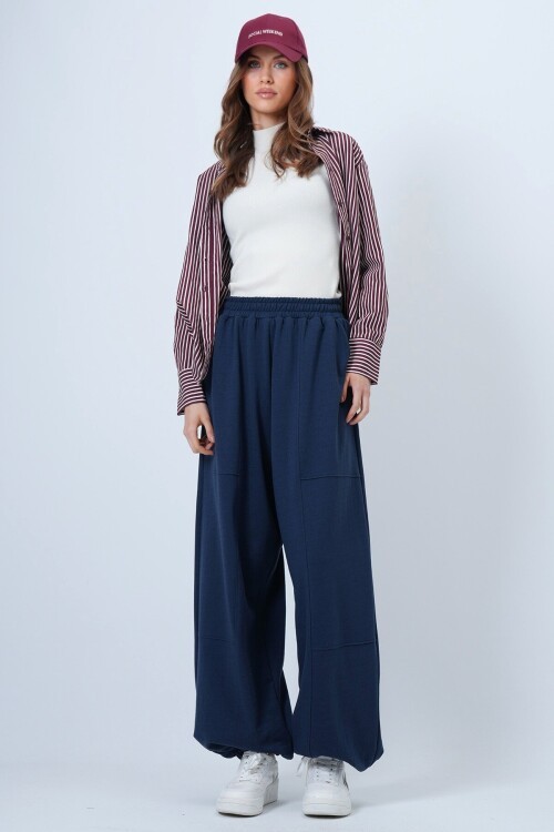 Çift Cepli Dikiş Detaylı Jogger Pantolon