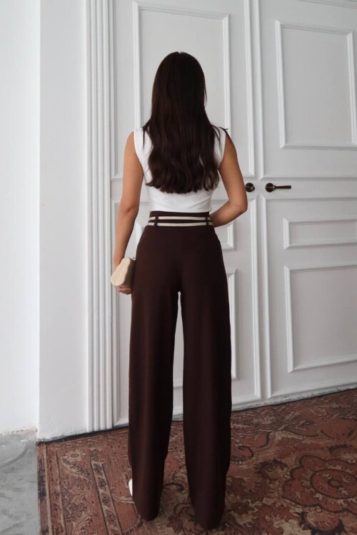 Çift Kemerli Palazzo Pantolon