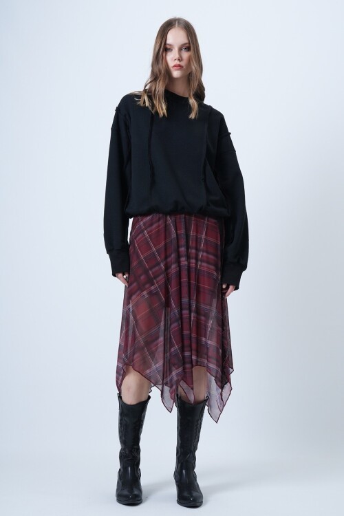 Dikiş Detaylı Oversize Tasarım Sweatshırt