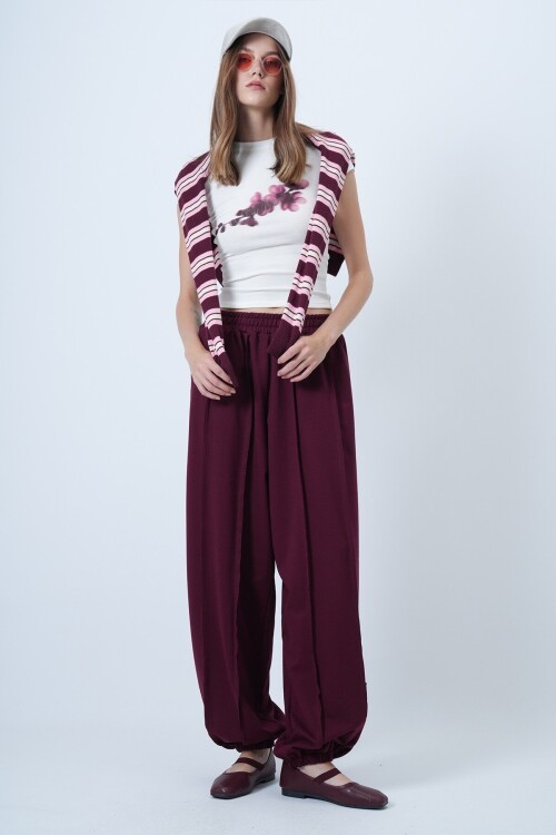 Dikiş Detaylı Paçası Lastikli Jogger Pantolon