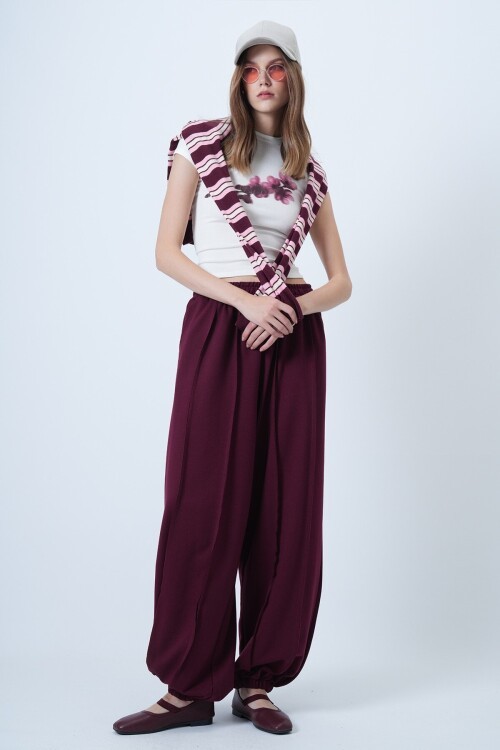 Dikiş Detaylı Paçası Lastikli Jogger Pantolon