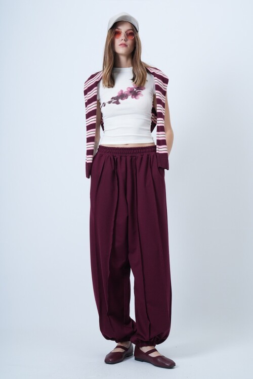 Dikiş Detaylı Paçası Lastikli Jogger Pantolon