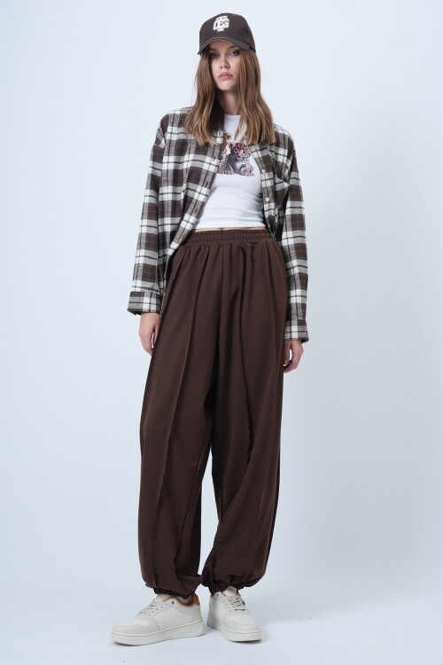 Dikiş Detaylı Paçası Lastikli Jogger Pantolon