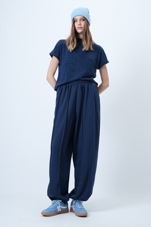 Dikiş Detaylı Paçası Lastikli Jogger Pantolon