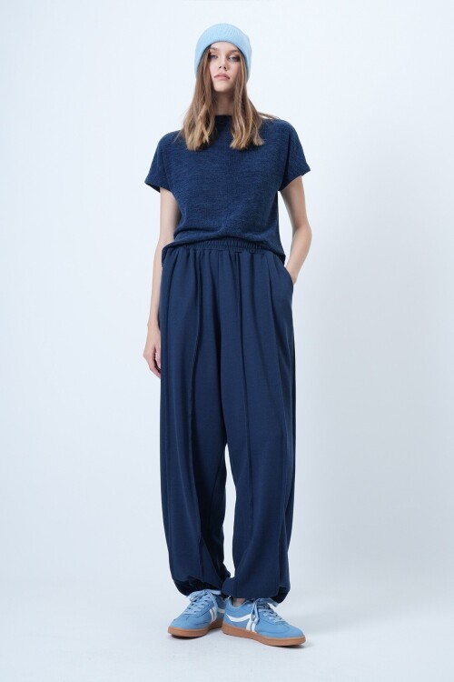 Dikiş Detaylı Paçası Lastikli Jogger Pantolon