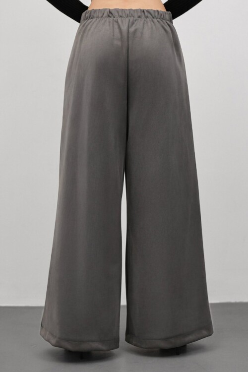 Düğmeli Pileli Palazzo Pantolon