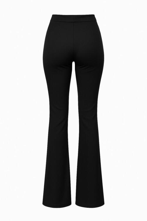 İspanyol Paça Beli Lastikli Scuba Pantolon