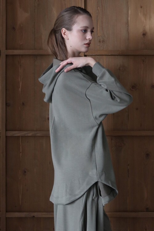 Yüksek Bel Çift Cepli Palazzo Dokuma Pantolon