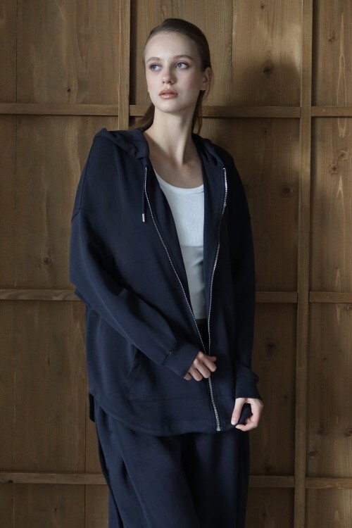 Yüksek Bel Çift Cepli Palazzo Dokuma Pantolon