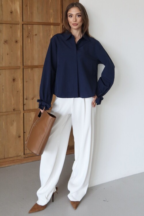 Kurdale Detaylı Oversize Gömlek