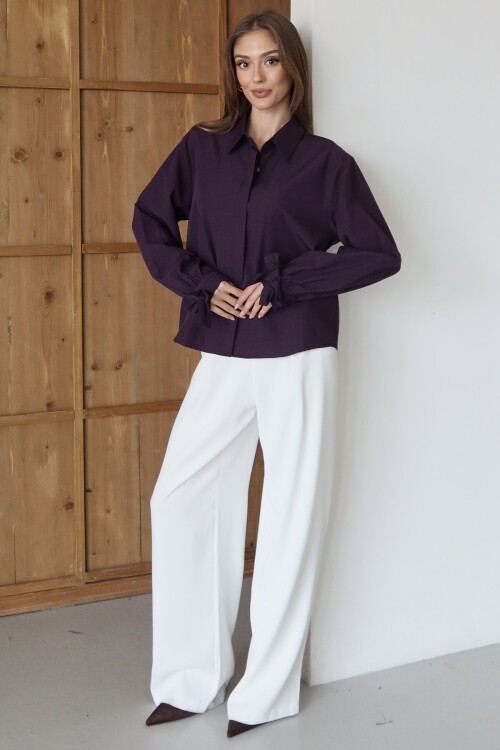 Kurdale Detaylı Oversize Gömlek