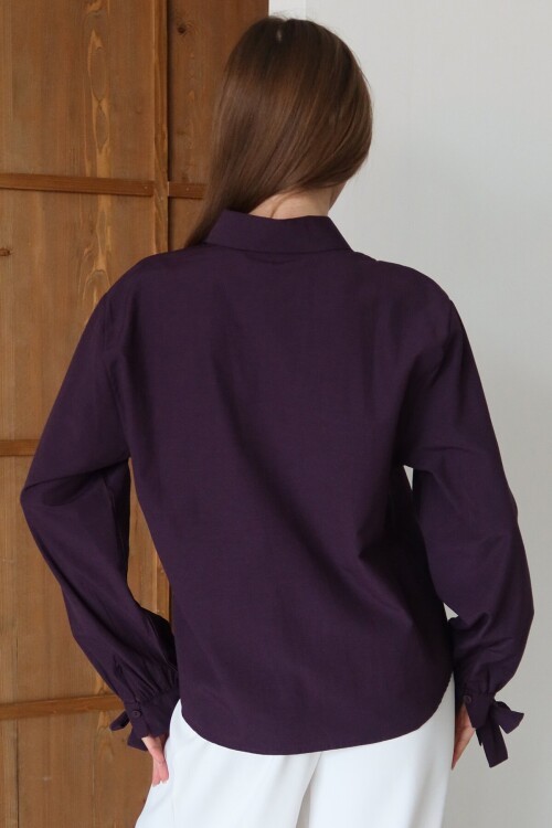 Kurdale Detaylı Oversize Gömlek