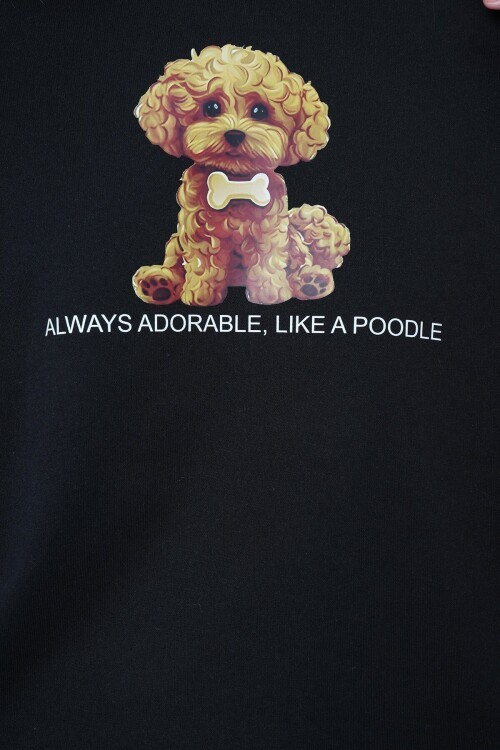 Önü Baskılı Oversize Pamuklu Sweatshırt