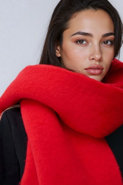 Püskül Detaylı Agnora Triko Şal