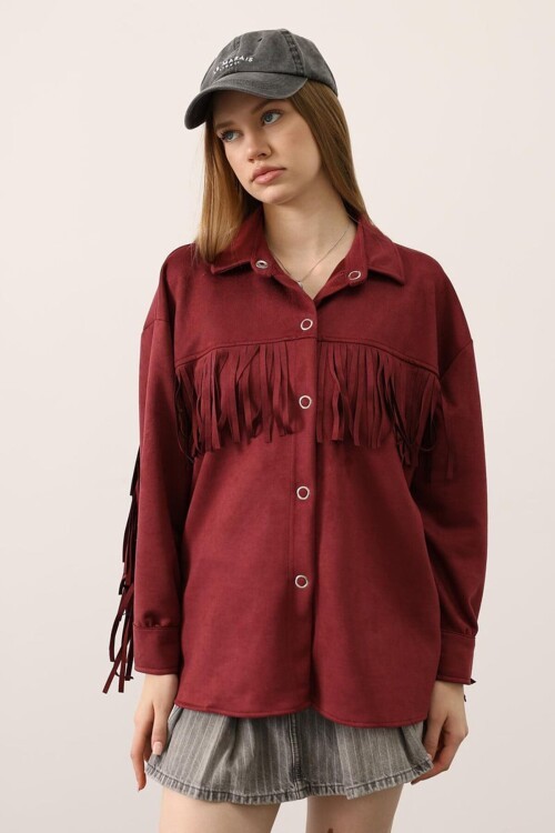 Püskül Detaylı Çıtçıt Kapamalı Gömlek