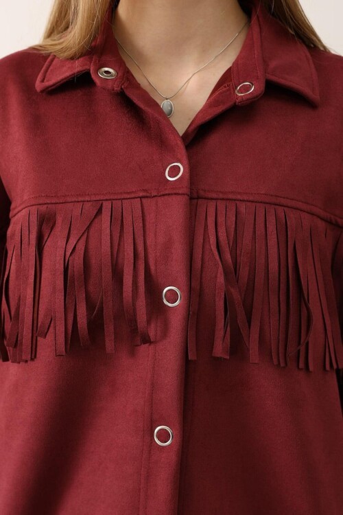 Püskül Detaylı Çıtçıt Kapamalı Gömlek