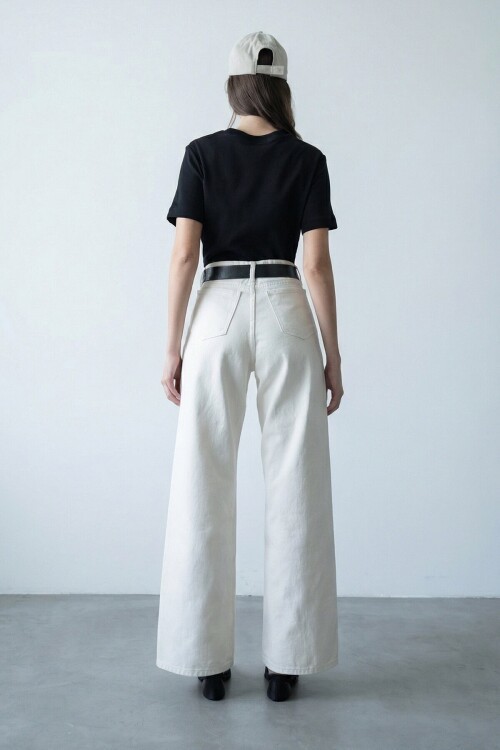 5 Cepli Yüksek Bel Palazzo Jean