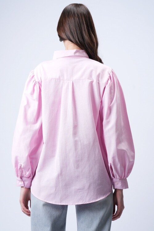 Pembe Balon Kol Gömlek