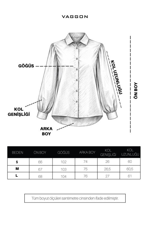 Lacivert Balon Kol Gömlek