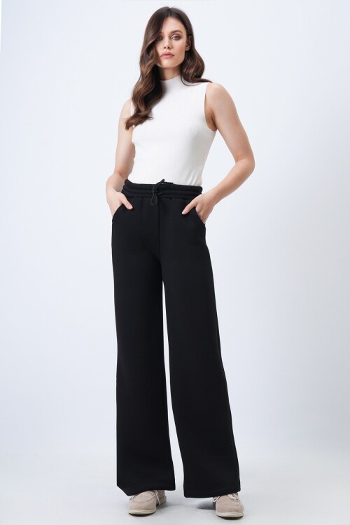 Beli Lastikli Çift Cepli 3 İplik Eşofman Altı