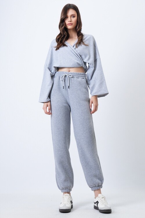 Beli Lastikli Çift Cepli 3 İplik Eşofman Altı