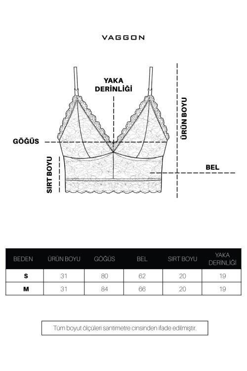 Beyaz Dantel Askılı Bralet