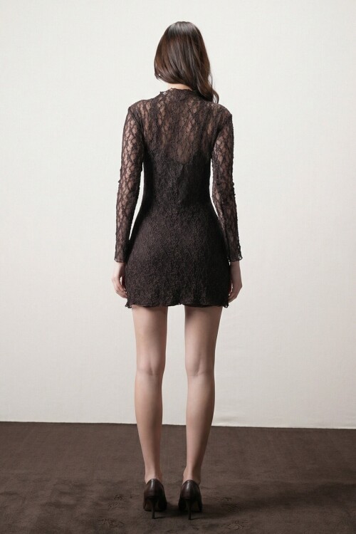 Dantelli Mini Elbise