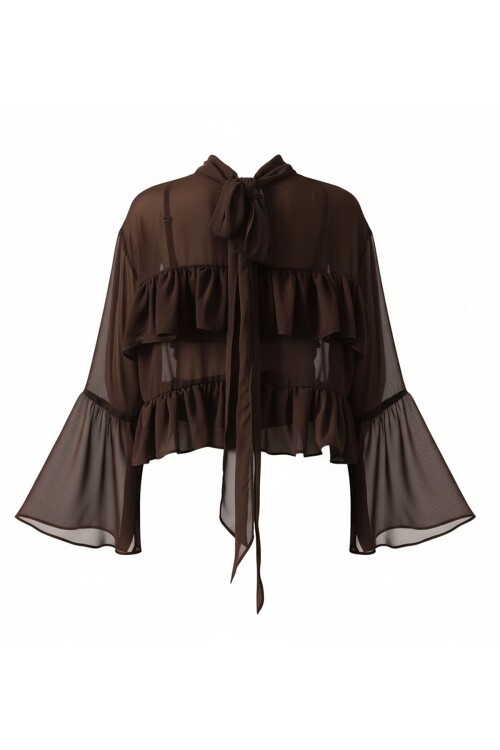 Fırfırlı Şifon Bluz