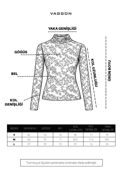 Kahverengi Dik Yaka Danteli Bluz