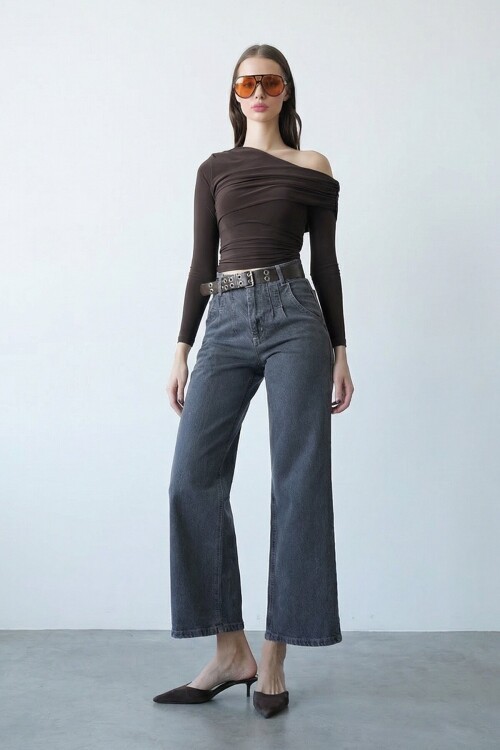 Antrasit Kemerli Palazo Jean