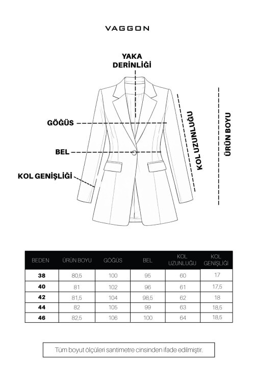 Siyah Kruvaze Blazer Ceket