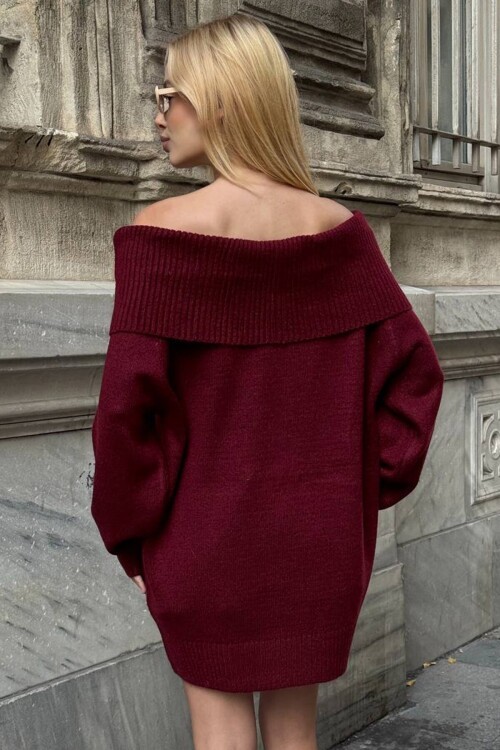 Madonna Yaka Uzun Kollu Triko Elbise