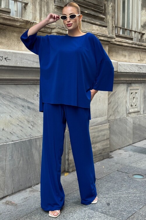 Oversize Salaş Kesim Sweat Ve Çift Cepli Pantolon Takım