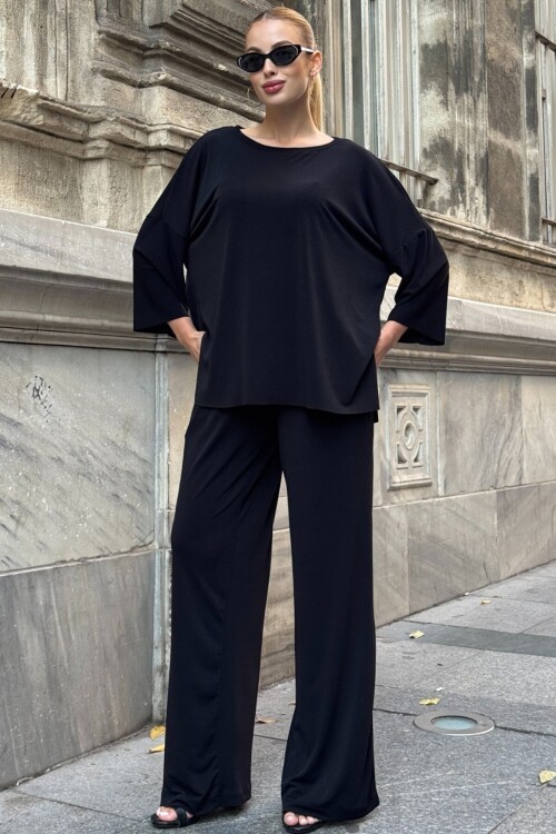 Oversize Salaş Kesim Sweat Ve Çift Cepli Pantolon Takım