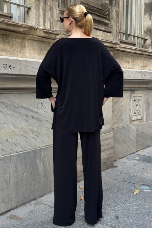 Oversize Salaş Kesim Sweat Ve Çift Cepli Pantolon Takım