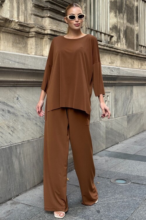 Oversize Salaş Kesim Sweat Ve Çift Cepli Pantolon Takım