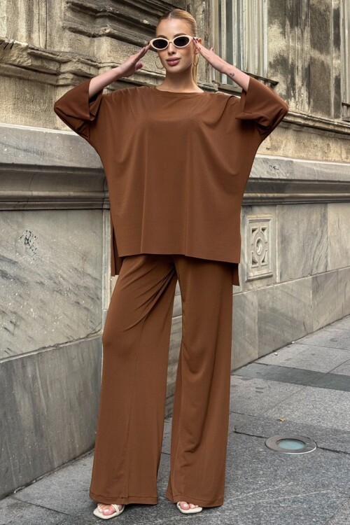 Oversize Salaş Kesim Sweat Ve Çift Cepli Pantolon Takım