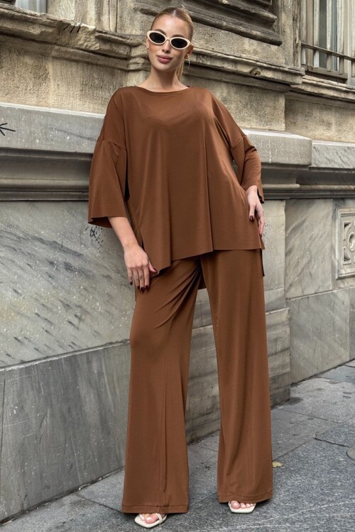 Oversize Salaş Kesim Sweat Ve Çift Cepli Pantolon Takım