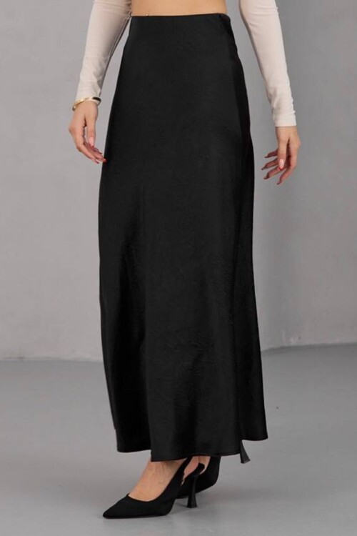 Saten Dokulu Uzun A Kesim Etek