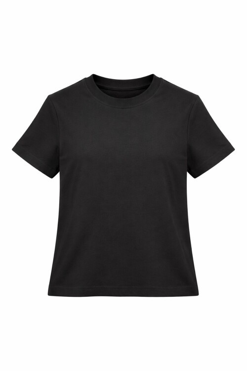 Siyah Likralı Kısa T-Shirt